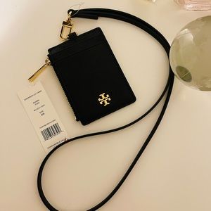 Tory Burch lanyard 🖤✔️ NWT. Saffiano Leather.